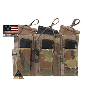 Emerson tasca aperta tripla caricatori m16 + caricatori pistola (multicam)