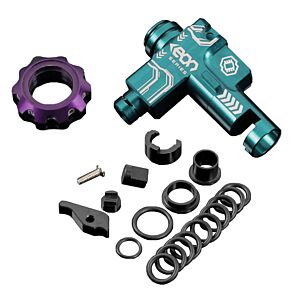 GATE EON T hop-up CYAN CNC full set per fucile elettrico M4 (ghiera viola)