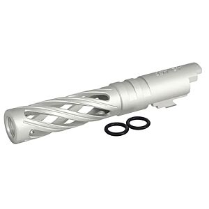 5KU canna esterna in alluminio FORATA per pistola a gas Hi Capa 4.3 (silver)