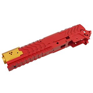 5KU MATRIX CNC TWO TONE aluminum slide & frame set for Marui Hi-capa gas pistol (red/gold)