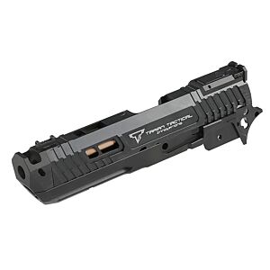 5KU Set Carrello & Castello alluminio PIT VIPER per pistola a gas Marui HI-CAPA (nero)