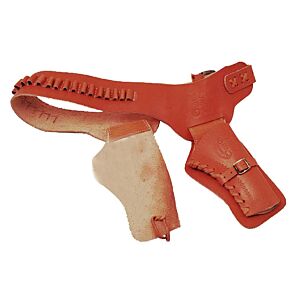 Denix cinturone con fondina doppia per pistola revolver cal.45 (marrone chiaro)