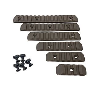 JJ AIrsoft rail set in polimero per astine Keymod (tan)