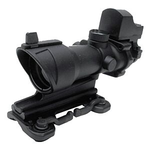 JJ airsoft ottica acog 4x32 QD style full set con red dot