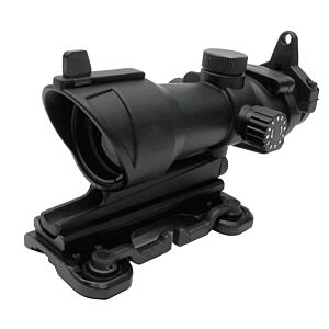 JJ airsoft ottica QD mount acog 4x32 style con reticolo illuminato (rosso/verde)