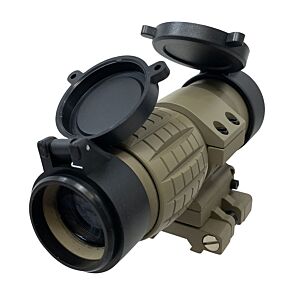 JJ Airsoft ottica ingranditore 4x con anello abbattibile (tan)