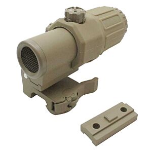 JJ airsoft ottica G33 ingranditore 3x con anello abbattibile (tan)