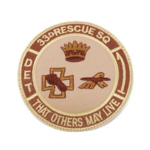King arms patch USAF pj 33rd rqs (tonda)
