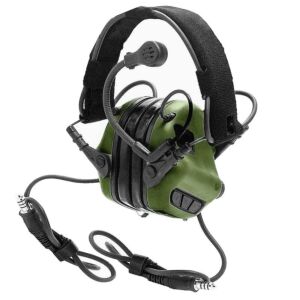 EARMOR cuffie radio ricevitore M32 MARK3 MILPRO DUAL COMMUNICATION da testa (verdi)