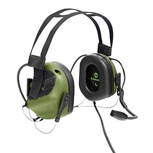 EARMOR cuffie radio ricevitore M32N MARK3 MILPRO con banda copri testa (verdi)