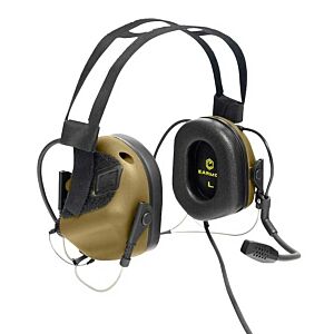EARMOR cuffie radio ricevitore M32N MARK3 MILPRO con banda copri testa (tan)