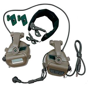 EARMOR cuffie radio ricevitore M32X MARK3 MILPRO per elmetti ARC / M-Lok (coyote brown)