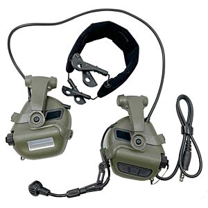 EARMOR M32X MARK3 MILPRO communication Headset for ARC rail helmet (green)