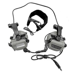 EARMOR cuffie radio ricevitore M32X MARK3 MILPRO per elmetti ARC (grigie)