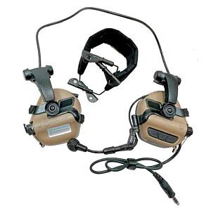 EARMOR cuffie radio ricevitore M32X MARK3 MILPRO per elmetti ARC (coyote brown)