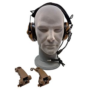 EARMOR SET Cuffie protettive taglia rumore con microfono M32X-PLUS (coyote brown)