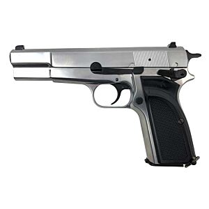 WE hi power MK3 full metal gas pistol (silver chrome)