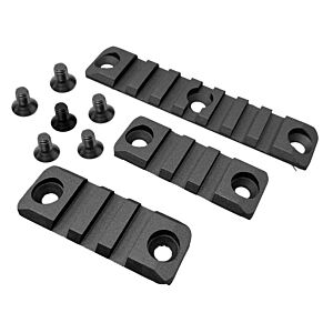 Four Rifle set slitte in alluminio per astina rail Geissele style (nere)