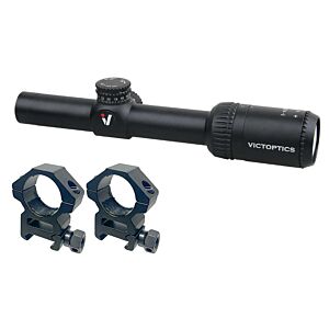 VictOptics ottica LPVO 1-4x20 con anelli (nera)