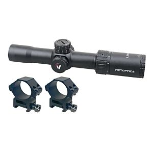 VictOptics ottica S4 LPVO 1.5-6x28 con anelli (nera)