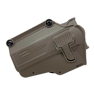 Amomax fondina rigida PERFIT universale SINISTRA per pistole (dark earth)