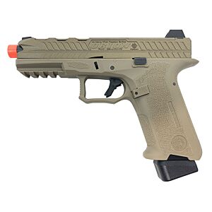 Poseidon pistola a gas ORION2 in polimero SEMI/FULL auto (tan)