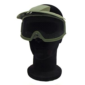 Sop occhiale rete con visiera verde