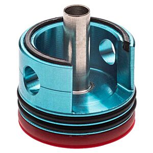 Fps testa cilindro in ergal con DOPPIO-ORING per gear box ver.2 (pad rosso)