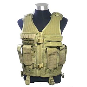 TMC giubbino tattico Tac style fighting vest tan