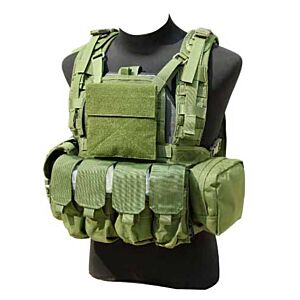 TMC giubbino tattico RRV plate carrier full set (verde)