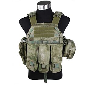 TMC giubbino tattico 6094 style plate carrier con 3 tasche (atacs-fg)