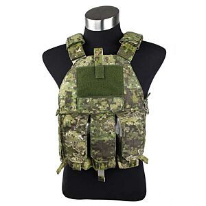 TMC giubbino tattico 94K plate carrier con 3 tasche (greenzone)