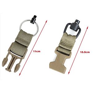 TMC attacco clip QD con anello multiuso (tan)