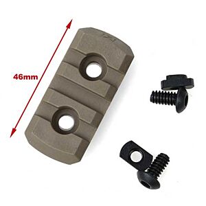 TMC slitta in nylon 20mm 3 fori per frontali M-LOK (coyote brown)