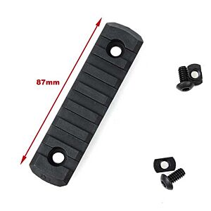 TMC slitta in nylon 20mm 7 fori per frontali M-LOK (nera)