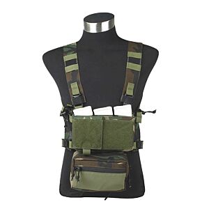 TMC Pettorina MCR chest rig set A (woodland camo)
