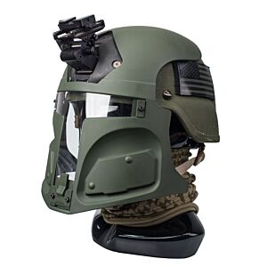 TMC maschera facciale TIER NONE LT R500 per elmetti (verde)