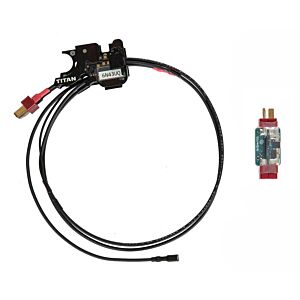 GATE TITAN contatto gearbox completo con circuito mosfet EXPERT BLUETOOTH per fucili elettrici ver.II (cavi posteriori)