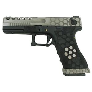 Armorer Works pistola a gas G18 HEX CUSTOM full metal (Cromata)