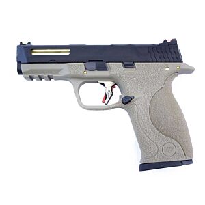 We big bird vented FORCE CUSTOM gas pistol tan (black/gold)